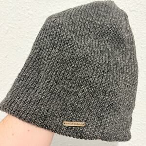 Grace Eleyae Gray Wool Beanie Satin Lined Winter Hat